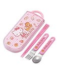 Hello Kitty Chopsticks & Spoon & Fork Set Sweety pink