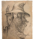 The Hobbit Art Print Portrait of Gandalf the Grey 21 x 28 cm