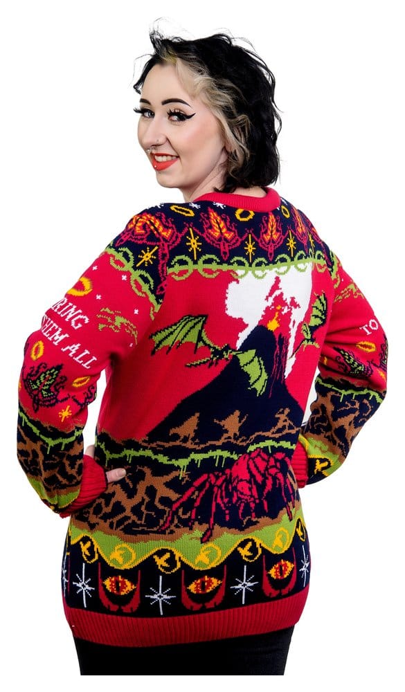Lord Of The Rings Christmas Sweater One Sweater To Rule Them All Size L