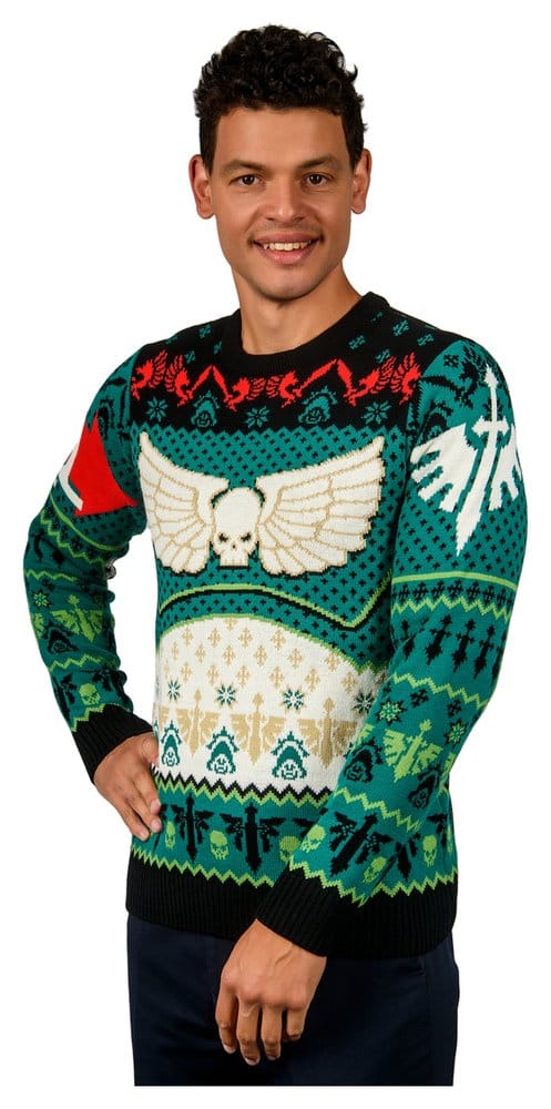 Warhammer 40,000 Christmas Sweater Dark Angels Size XXL