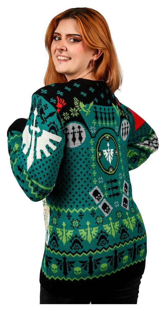 Warhammer 40,000 Christmas Sweater Dark Angels Size L