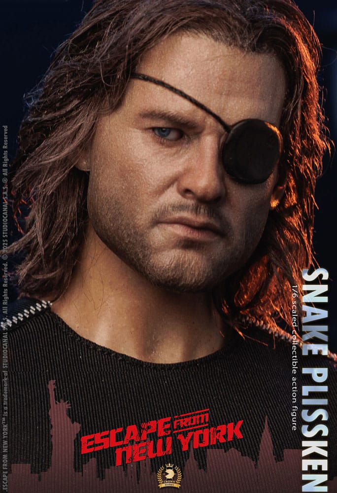 Escape from New York Crown Series Action Figure 1/6 Snake Plissken (Real Hair Version) 30 cm