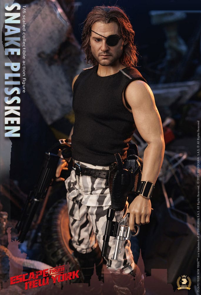 Escape from New York Crown Series Action Figure 1/6 Snake Plissken (Real Hair Version) 30 cm