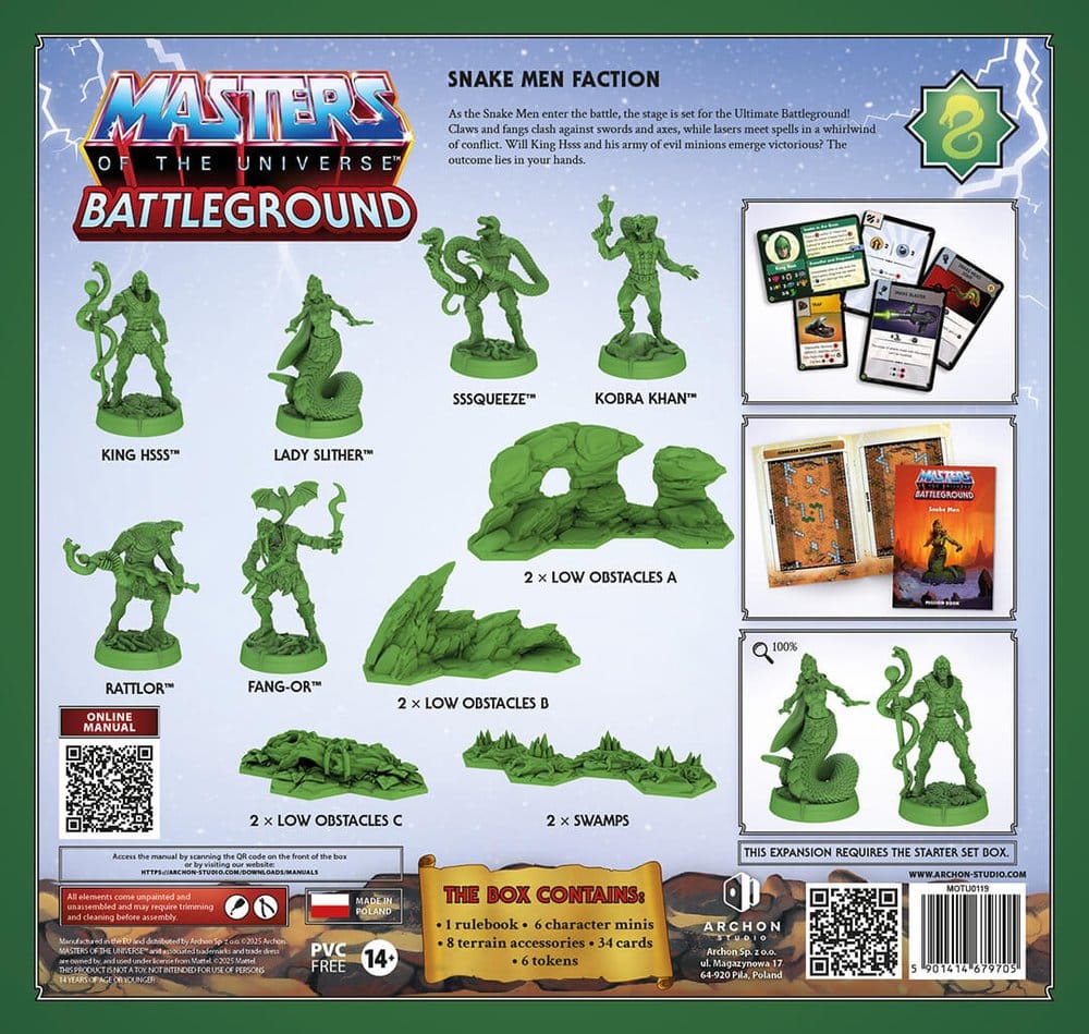 Masters of the Universe: Battleground Miniatures Game Wave 8: Snake Men Faction *English Version*