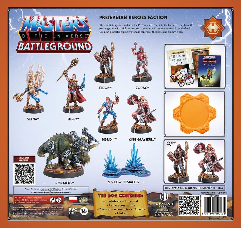 Masters of the Universe: Battleground Miniatures Game Wave 10: Preternian Heroes Faction *Spanish Version*