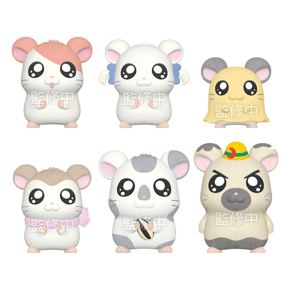 Hamtaro Flocked Mini-Figures 4 cm Display (8)