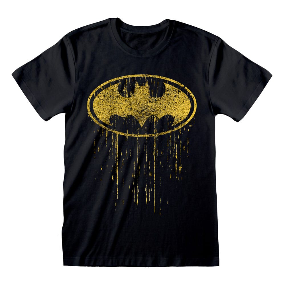 Batman T-Shirt Dripping Symbol  Size L