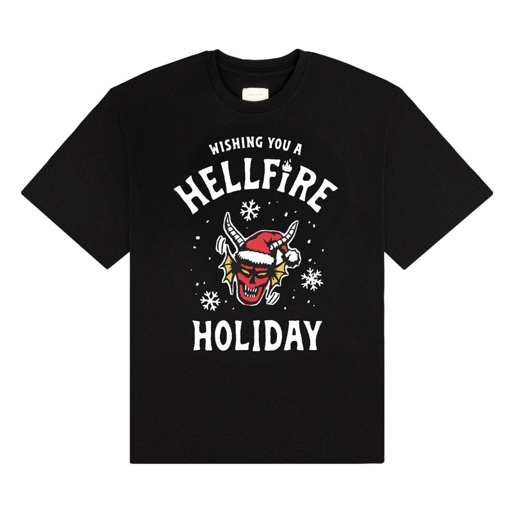 Stranger Things T-Shirt Wishing You A Hellfire Holiday Size L