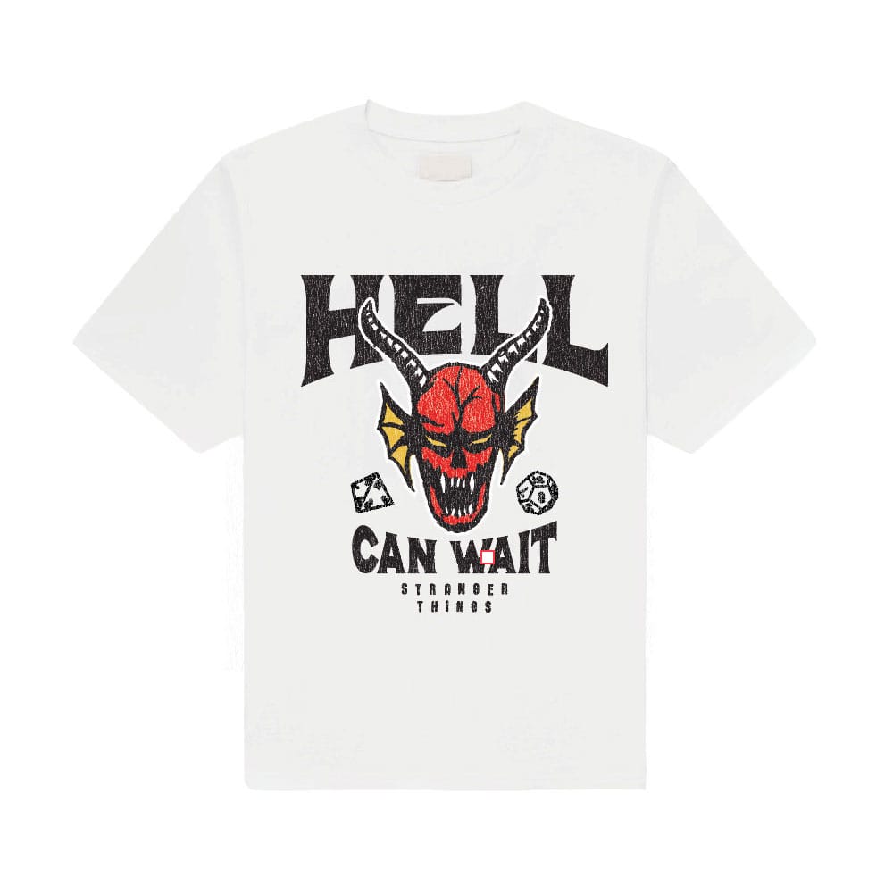 Stranger Things T-Shirt Hell Can Wait (white) Size S