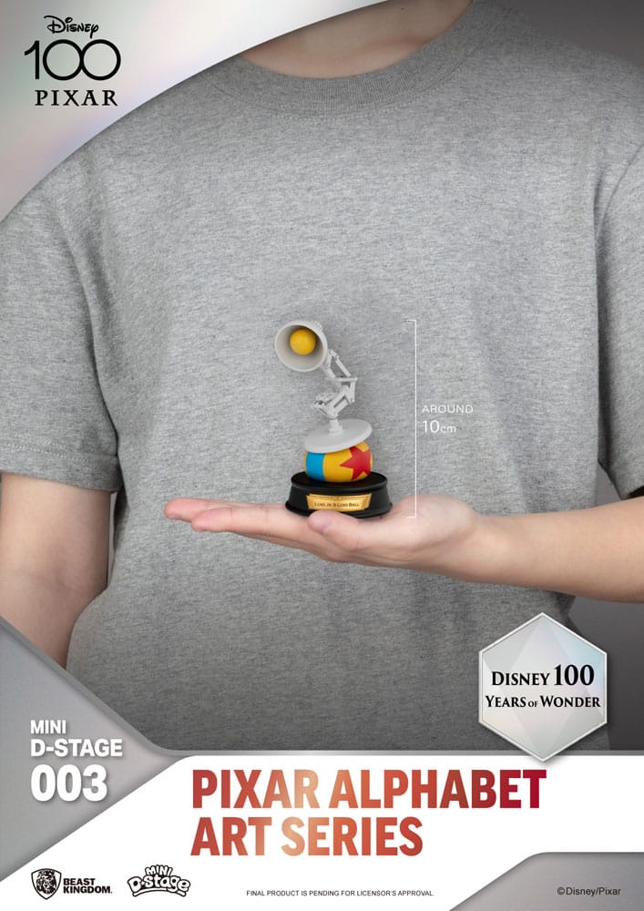 Disney Mini Diorama Stage Statues 6-pack 100 Years of Wonder-Pixar Alphabet Art 10 cm