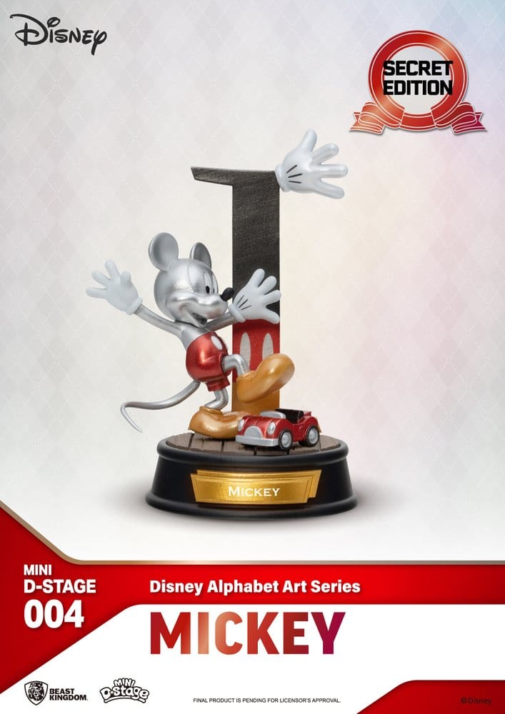 Disney Mini Diorama Stage Statues 6-pack 100 Years of Wonder-Disney Alphabet Art 10 cm