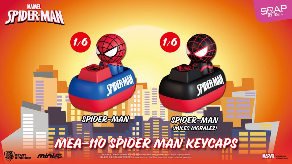 Spider-Man Mini Egg Attack Blind Box Figures keycaps 5 cm Assortment (6)