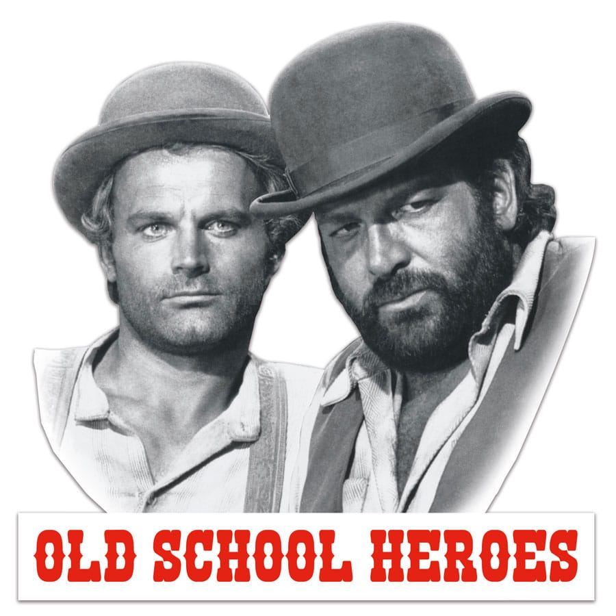 Bud Spencer & Terence Hill 3D Tin Sign Old School Heroes 45 x 45 cm