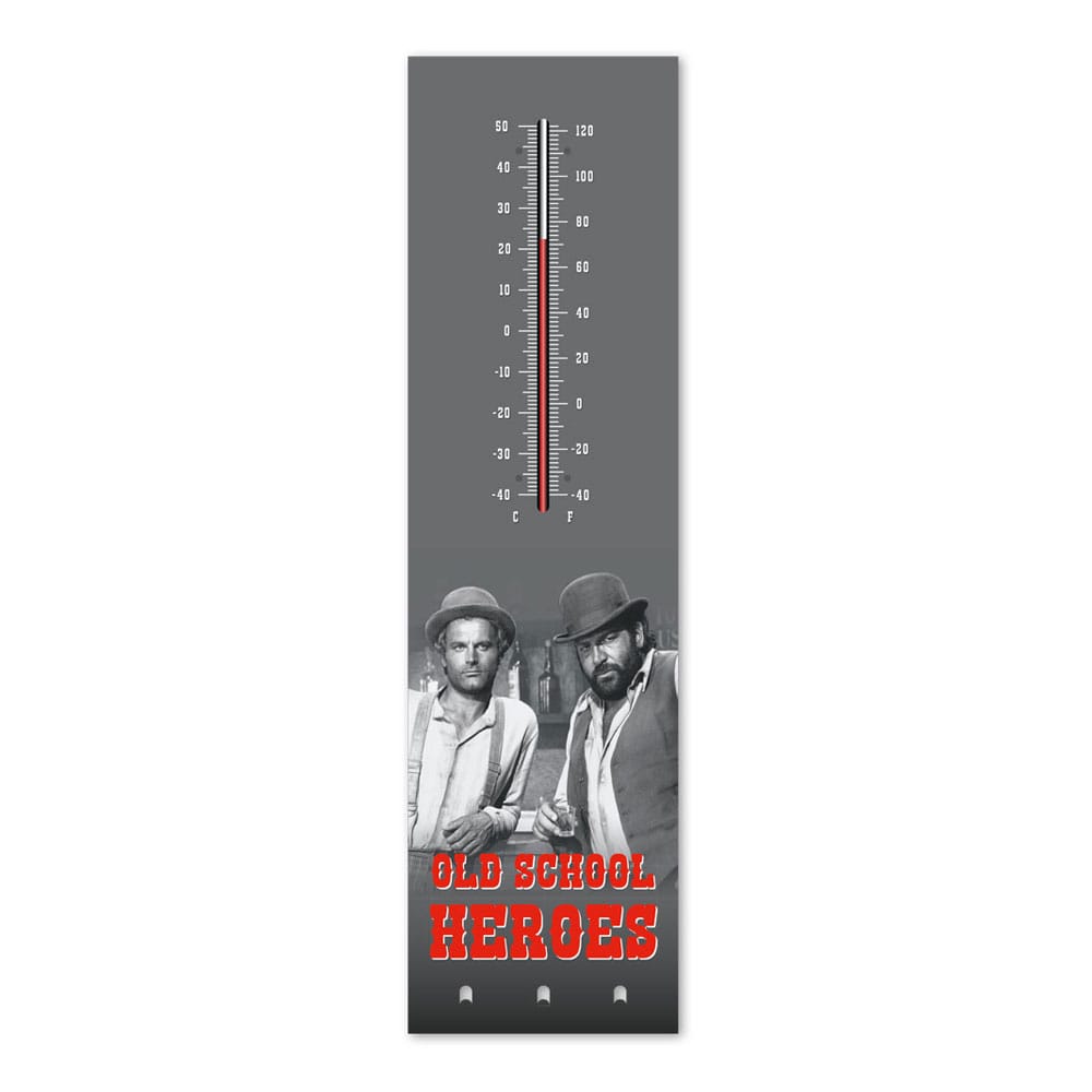 Bud Spencer & Terence Hill Thermometer with metal key holder Old School Heroes