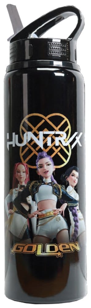 KPop Demon Hunters Flip Top Water Bottle Golden