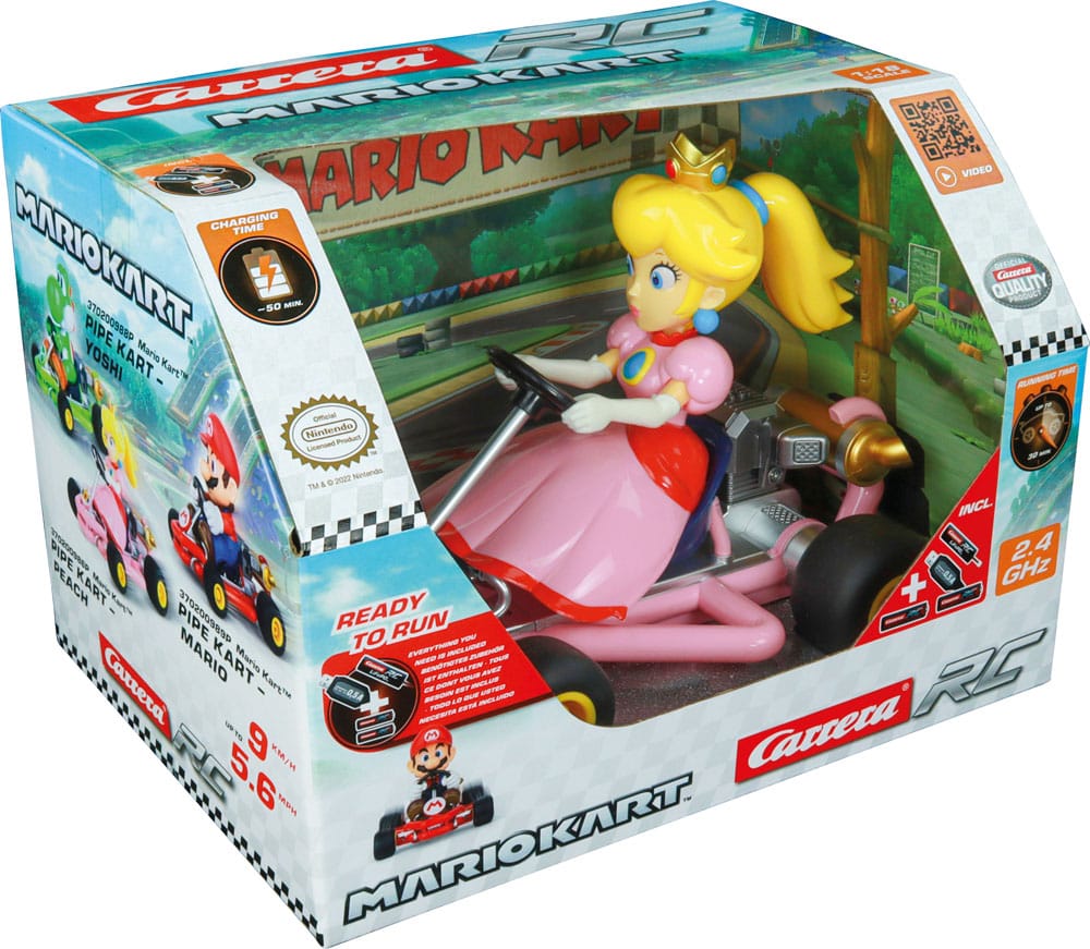 Super Mario Kart RC remote-controlled Car 1/18 2.4GHz Pipe Kart Peach