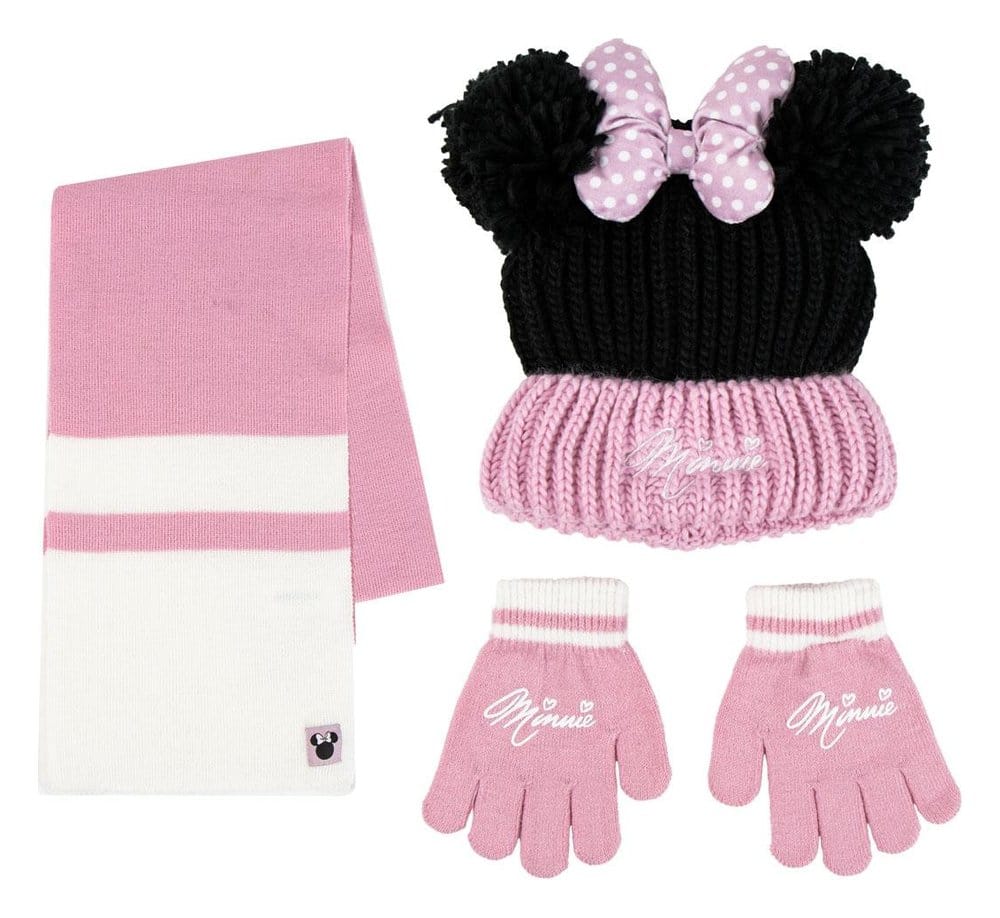 Disney Beanie, Scarf & Gloves 3-Set Minnie Mouse