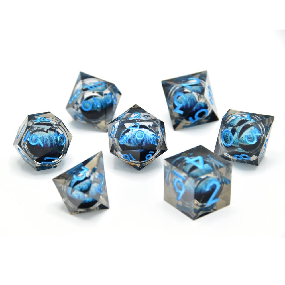 CritStones Dice Set Water Dragon's Gaze Floating Eye (7)