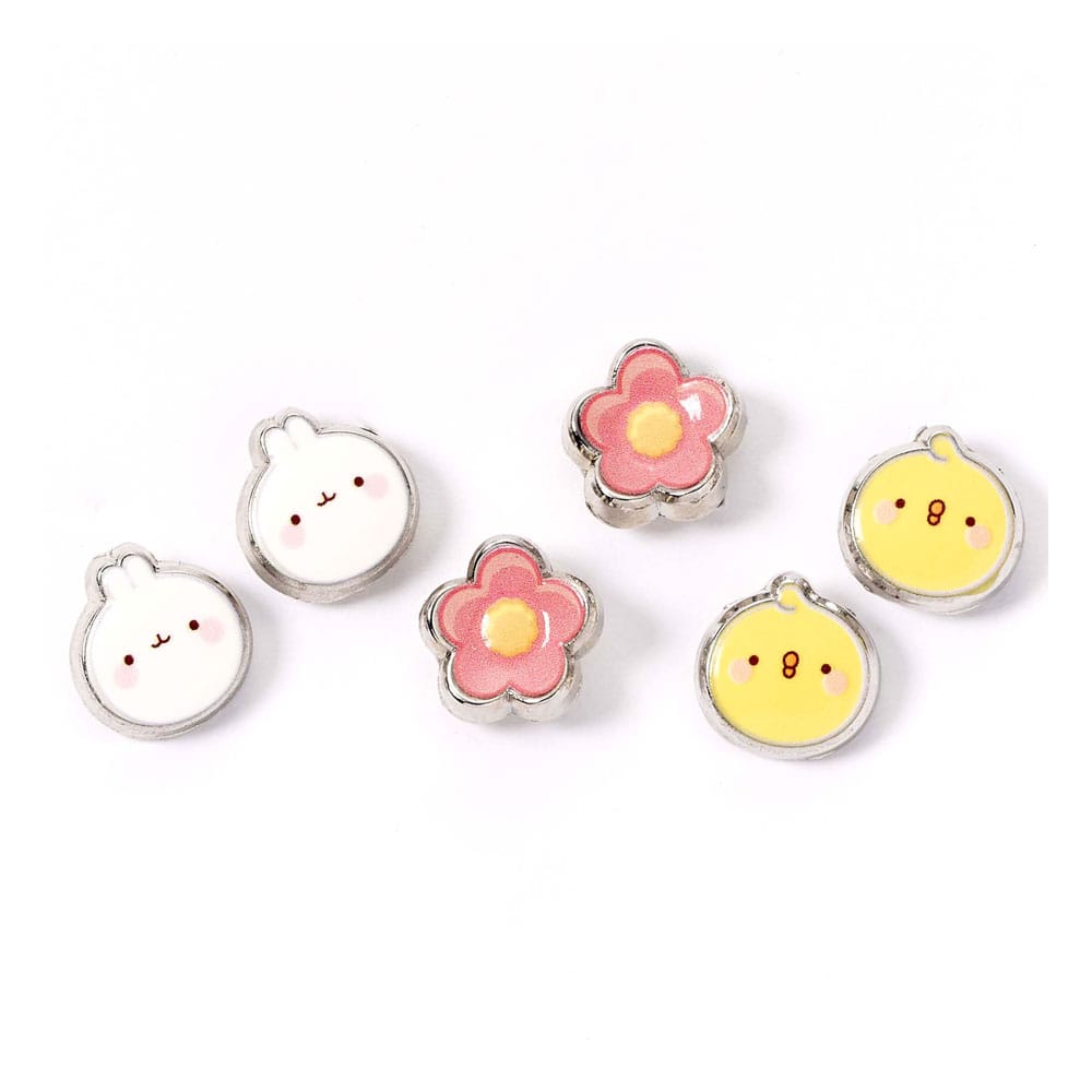 Molang Stud Earrings 3-pack Molang and Piu Piu