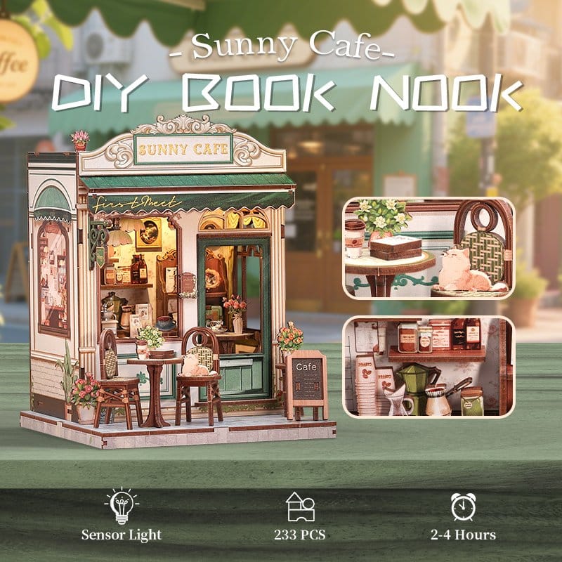 Miniature House Model Kit Sunny Cafe 20 x 16 cm