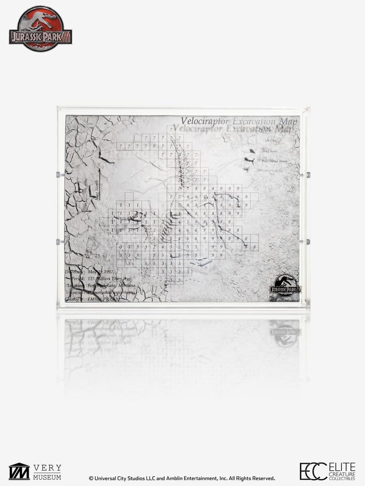 Jurassic Park III Excavation Map Velociraptor 27 cm