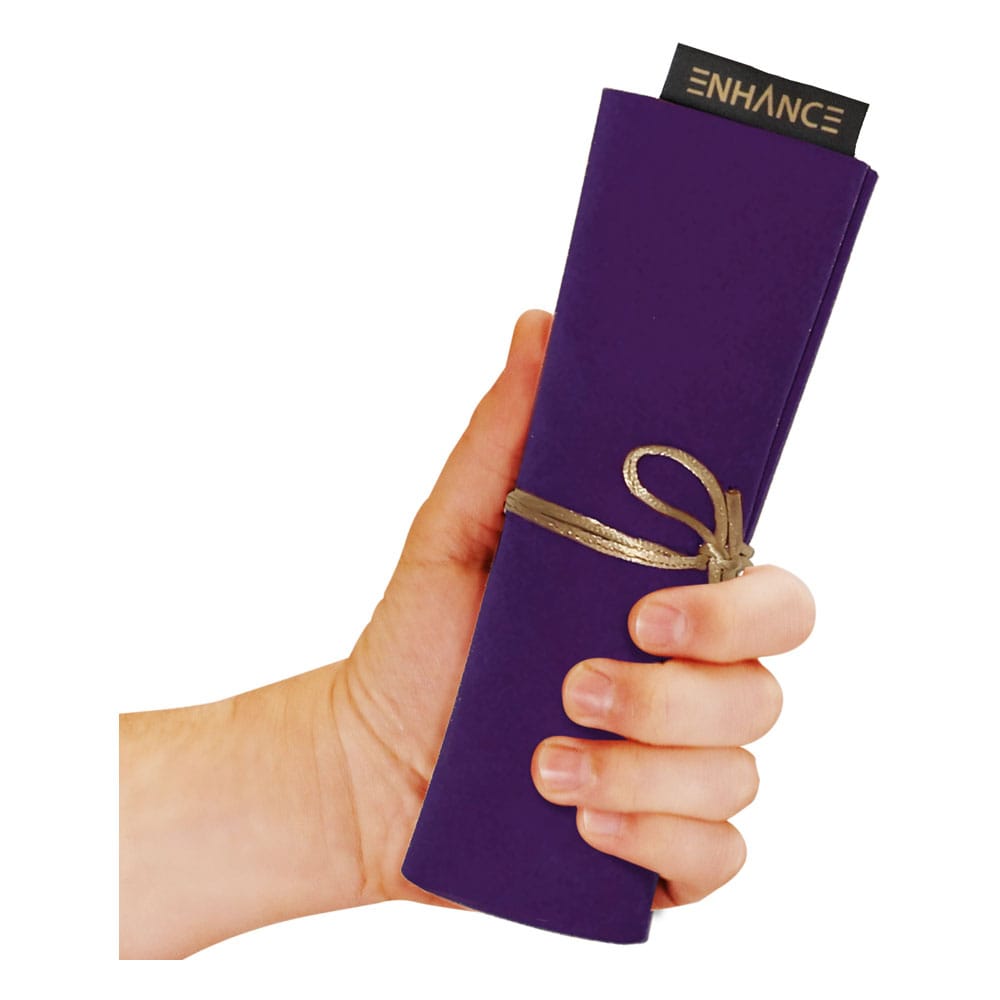 Enhance Tabletop Roll on a Scroll Bag with Dice Purple