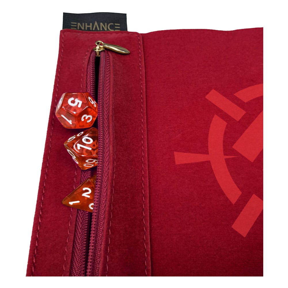 Enhance Tabletop Roll on a Scroll Bag with Dice Red