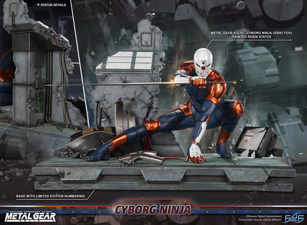 Metal Gear Solid Cyborg Ninja (Gray Fox) 41 cm Statue