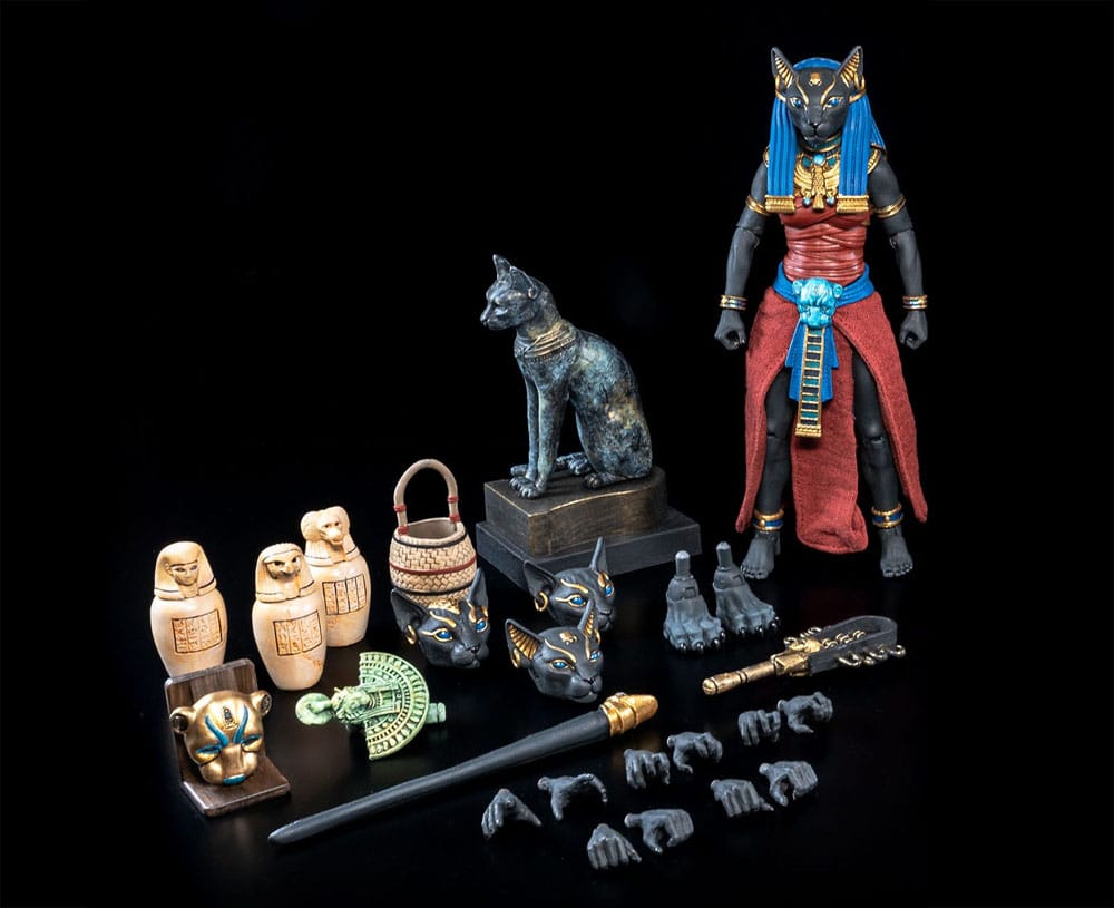 Figura Obscura Action Figure Bastet Black & Red