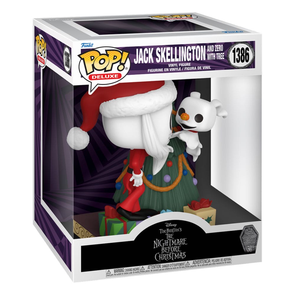 Nightmare before Christmas 30th POP! Deluxe Vinyl Figure Jack & Zero w/Tree 9 cm