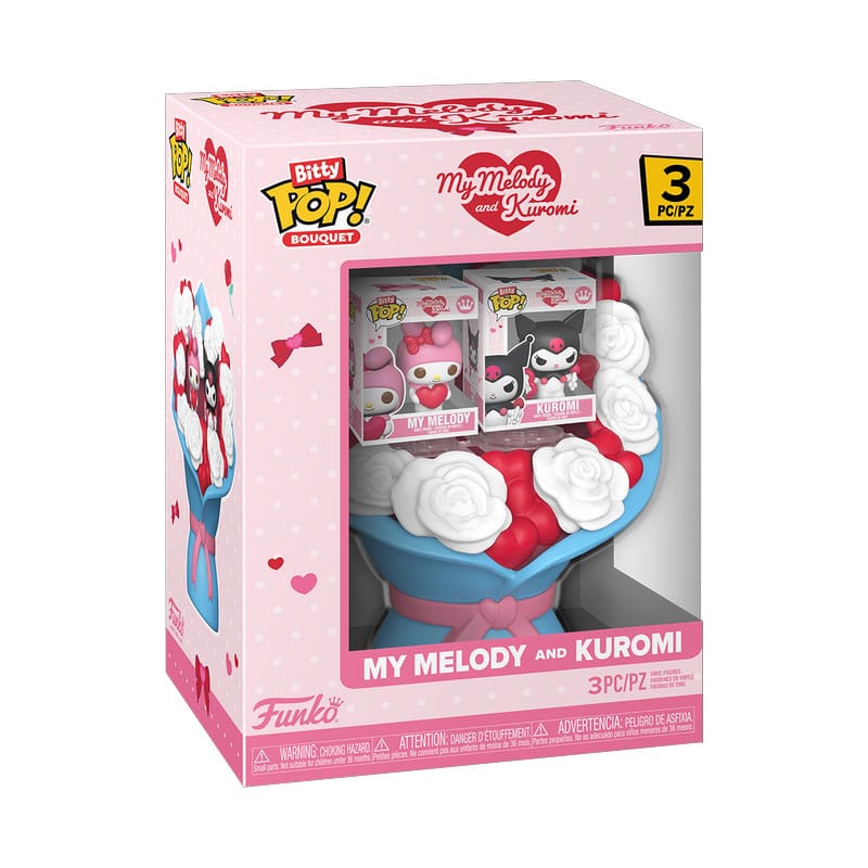 Sanrio Bitty POP! Bouquet Vinyl Figure 2-Pack My Melody & Kuromi (Valentine) 4 cm