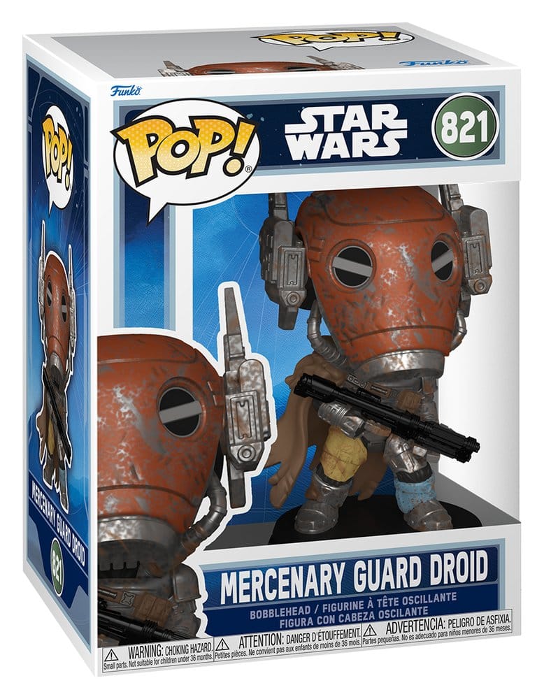 Star Wars: The Mandalorian and Grogu POP! Vinyl Bobblehead Figure Mercenary Guard Droid 9 cm