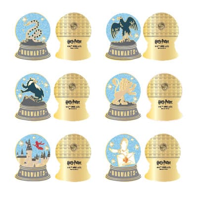 Harry Potter by Loungefly Enamel Pins Blind Snowglobes Display (12)