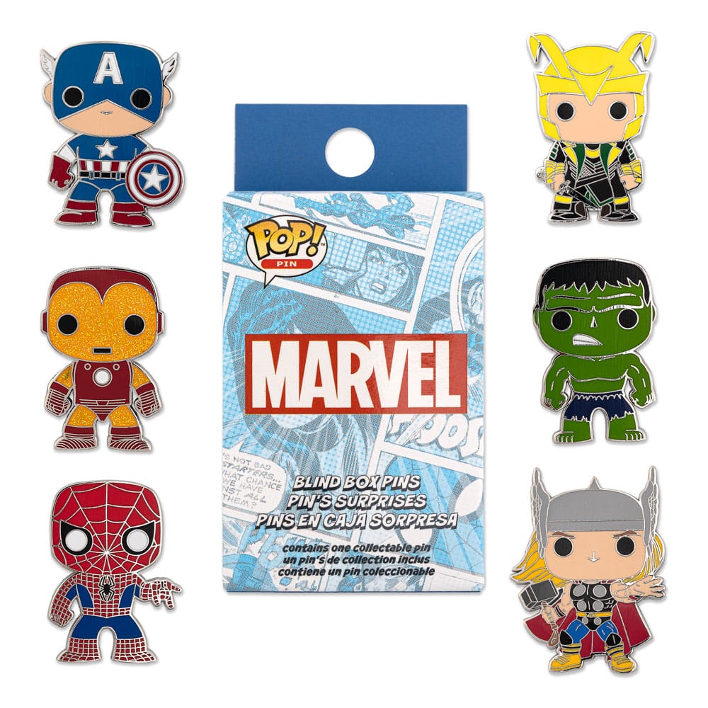 Marvel Loungefly POP! Enamel Pins Group 3 cm Assortment (12)