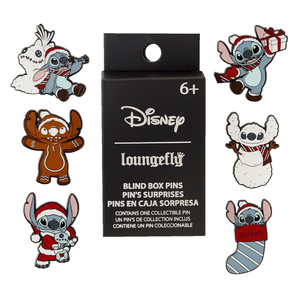 Lilo & Stitch by Loungefly Enamel Pins Blind Box Holiday Display (12)