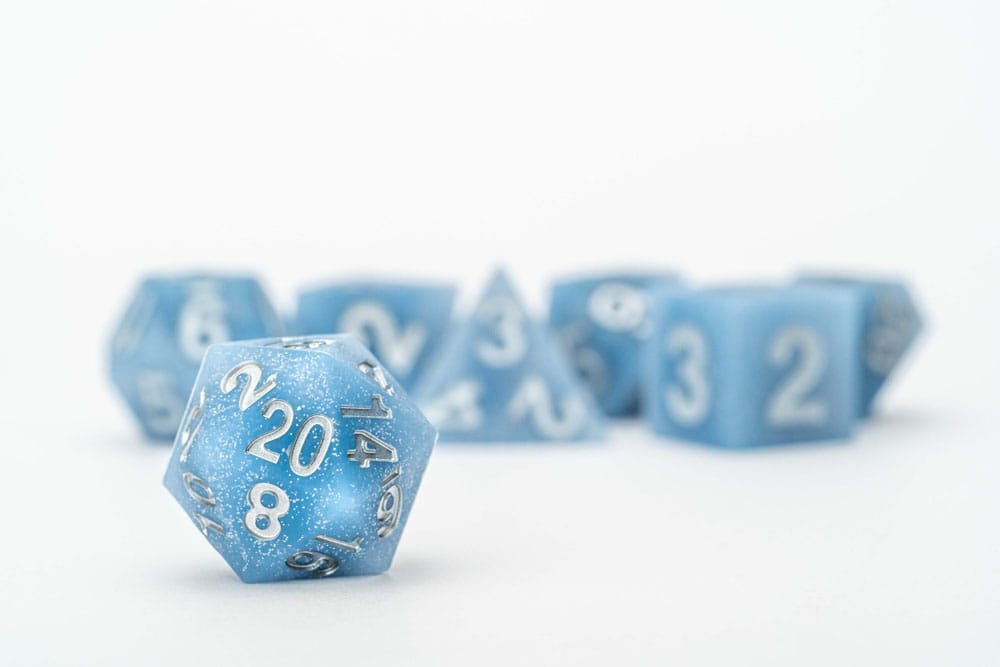 FanRoll Sharp Edge Silicone Dice Set Volcanic Soot (7)