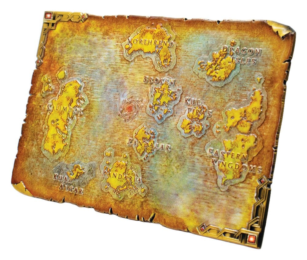 World of Warcraft Replica Metal Map of Azeroth Limited Edition 12 x 18 cm
