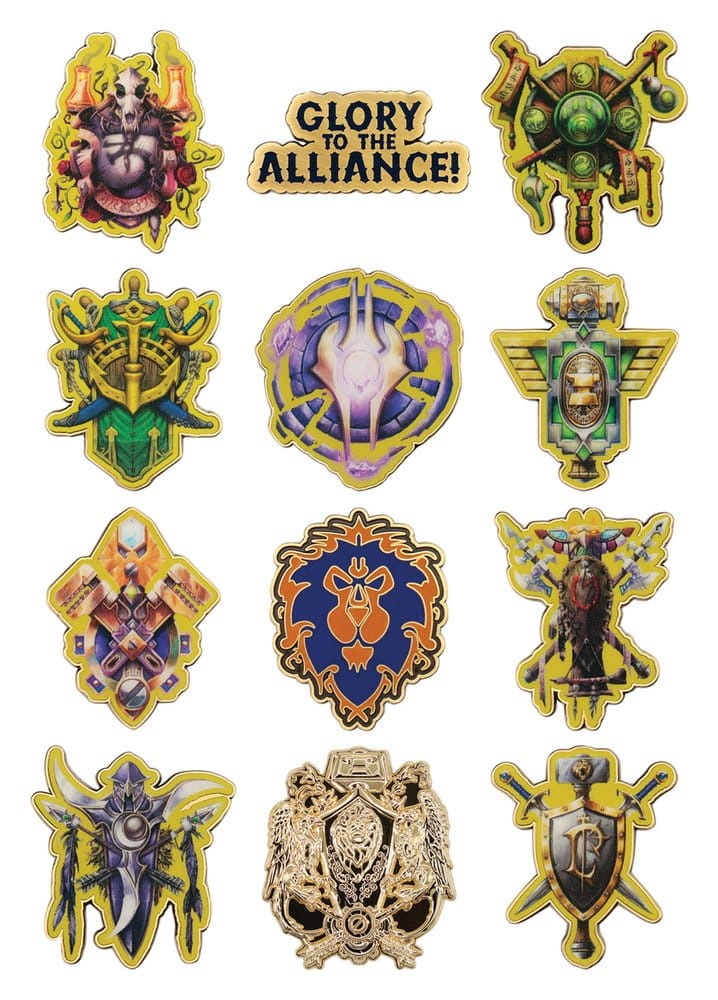 World of Warcraft Alliance Pin Badges Blind Box Display (12)