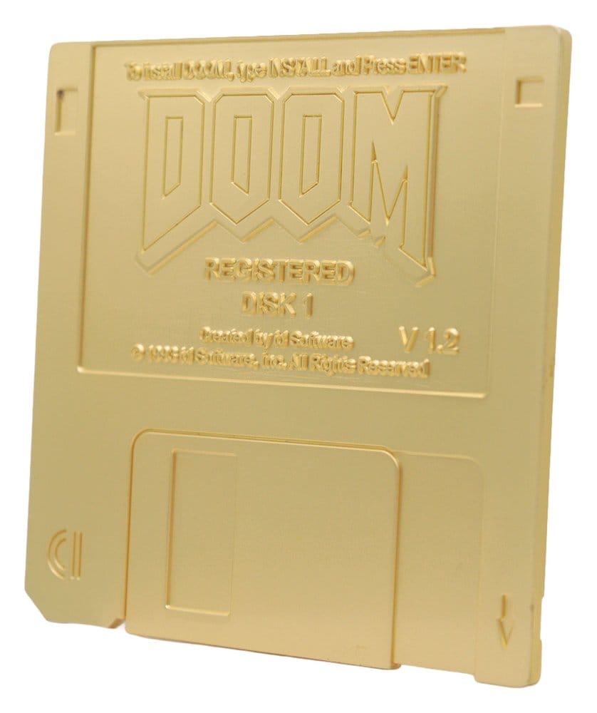 Doom Replica Floppy Disk Gold Plated Limited Edition