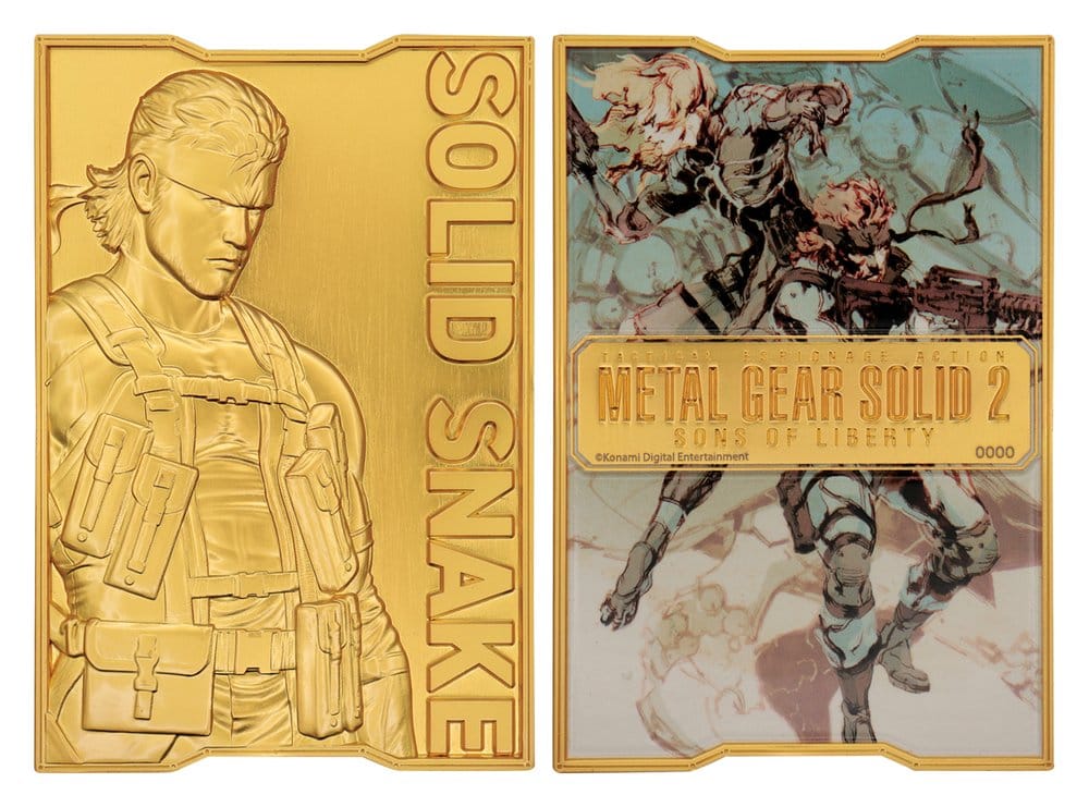 Metal Gear Solid 2 Ingot Snake 24k Gold Plated Limited Edition
