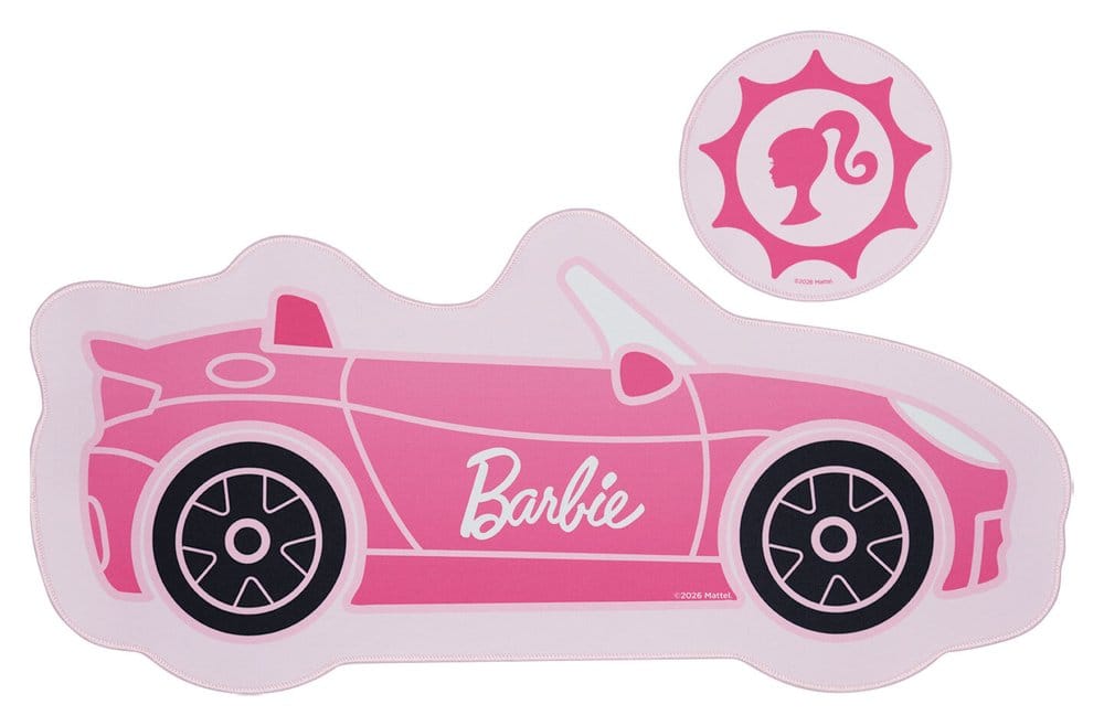 Barbie Desk Pad & Coaster Set Car