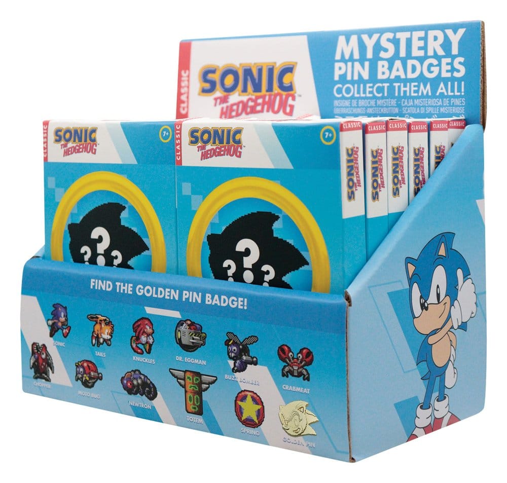 Sonic The Hedgehog Mystery Pin Badges Blind Box Display (12)