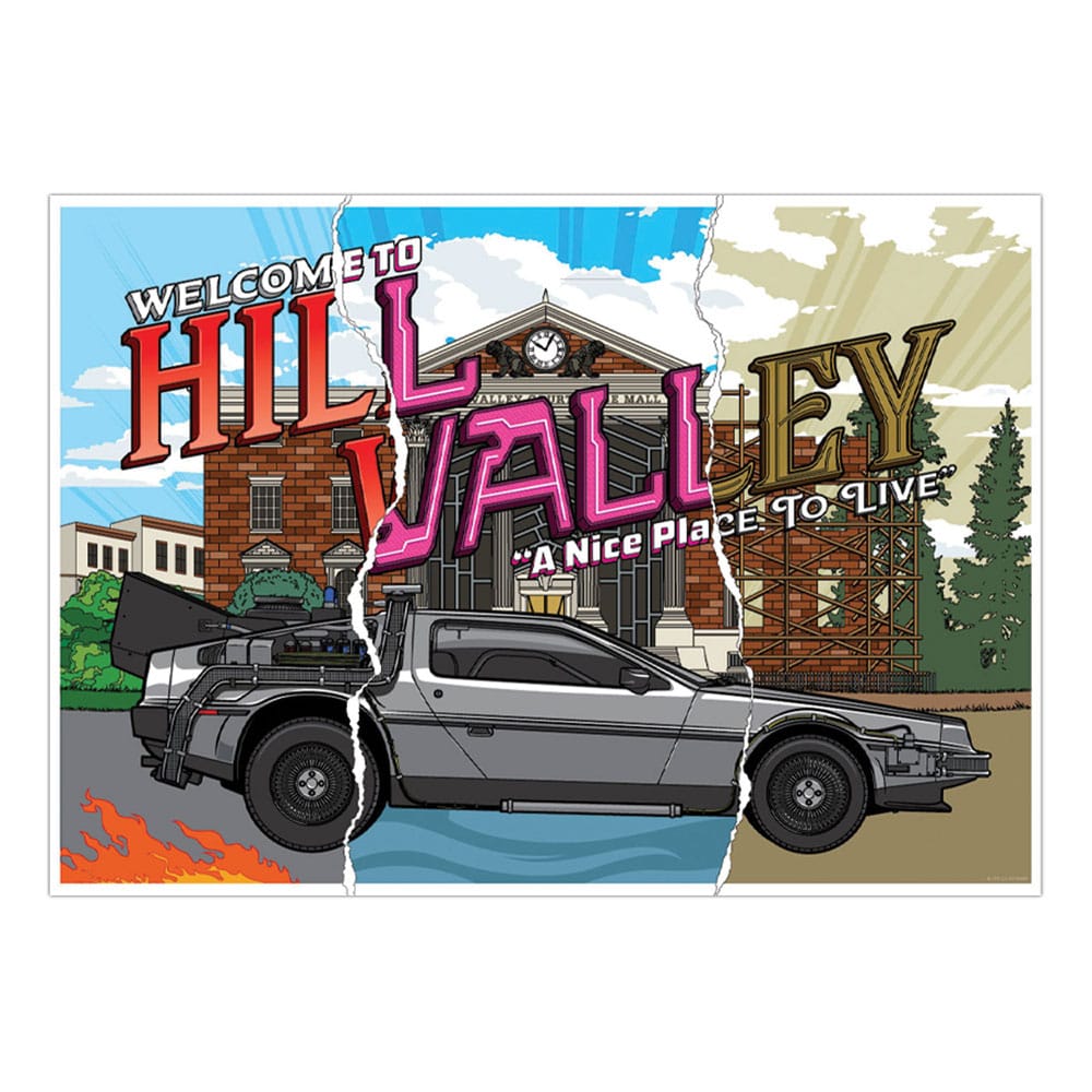 Back To The Future Art Print Hill Valley 40th Anniversary Limited Edition 42 x 30 cm