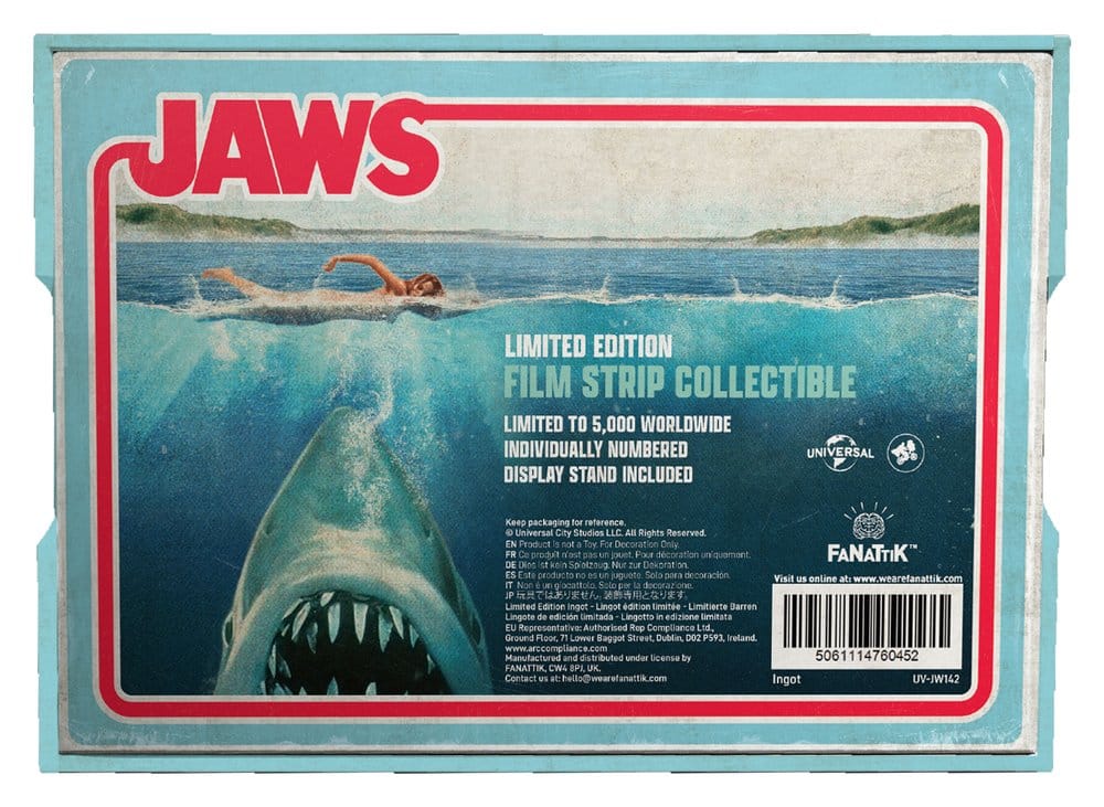 Jaws Ingot Metal Film Strip Collectible Limited Edition