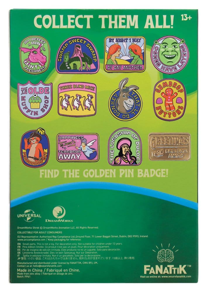 Shrek Mystery Pin Badges Blind Box Display (12)