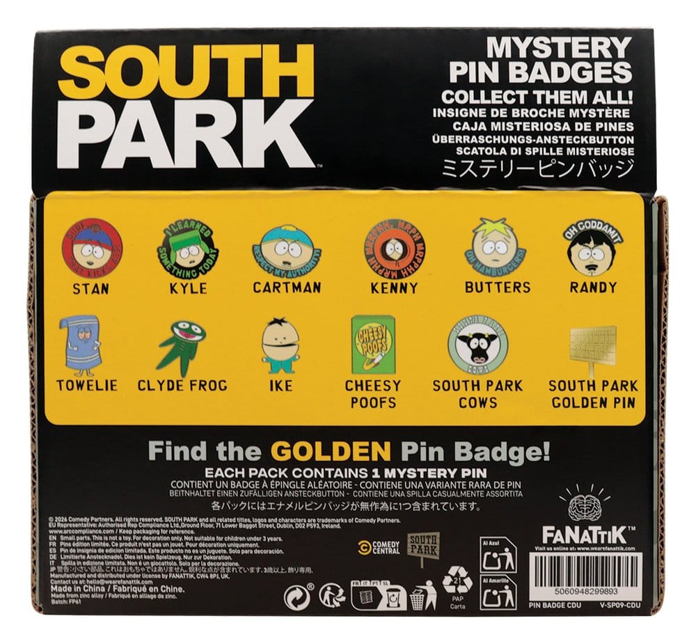 South Park Mystery Pin Badges Display (12)
