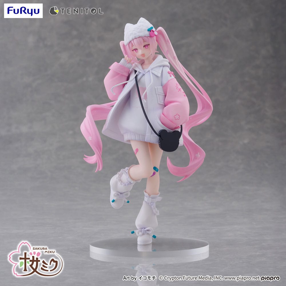 Hatsune Miku Tenitol PVC Statue Sakura Miku Cool style [petit] 19 cm