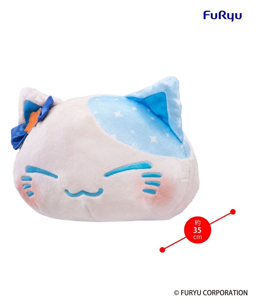 Nemuneko Cat Big Plush Figure Blue 35 cm