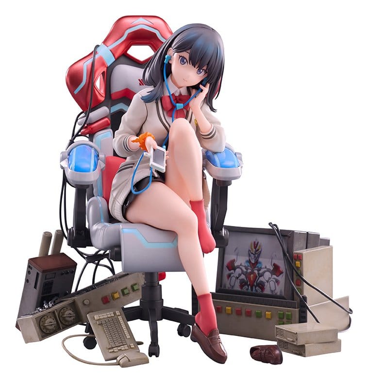 SSSS. Gridman Universe BiCute Bunnies PVC Statue Rikka Takarada Gaming Chair Ver. 19 cm