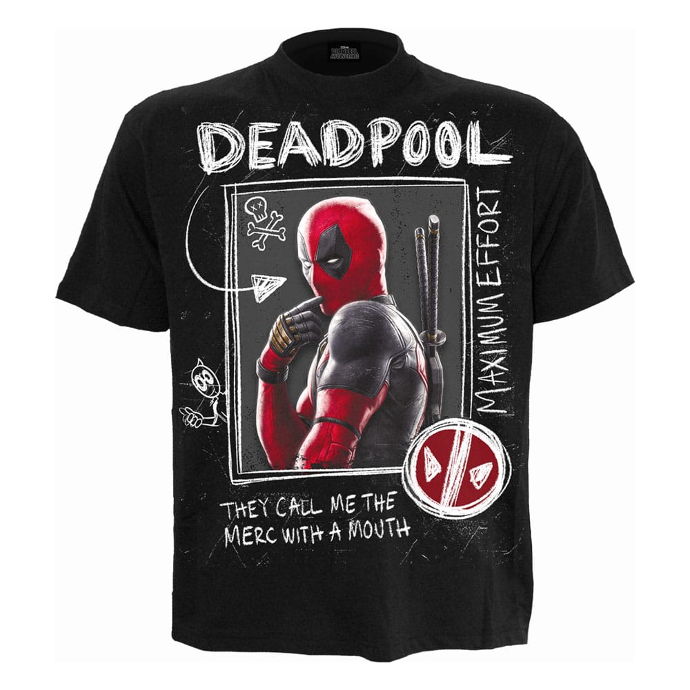 Deadpool T-Shirt Wolverine Sketches Size S